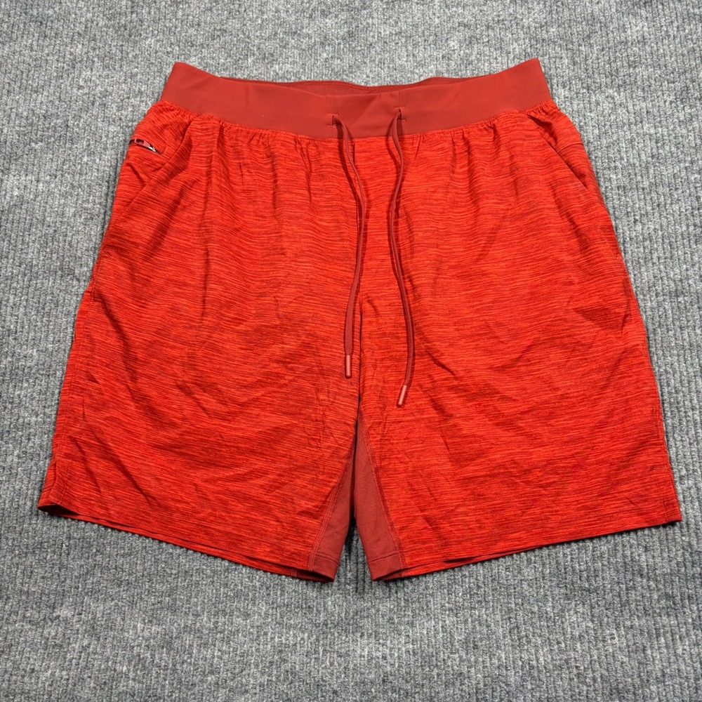 Lululemon Shorts Men's XL Pace Breaker Lined 7" Red Space Dye Athletic Running